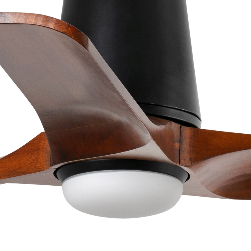 FARO 33837-1TW - Ventilateur de plafond dimmable HEYWOOD TUB à LED/10W/230V 2700/3000/4000K pin/noir Ø 90 cm + télécommande