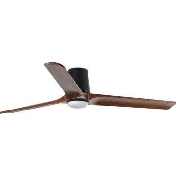 FARO 33839WT-1TW - Ventilateur de plafond LED dimmable HEYWOOD TUB L LED/10W/230V 2700/4000/6000K pin/noir Ø 132 cm Wi-Fi Tuya + télécommande