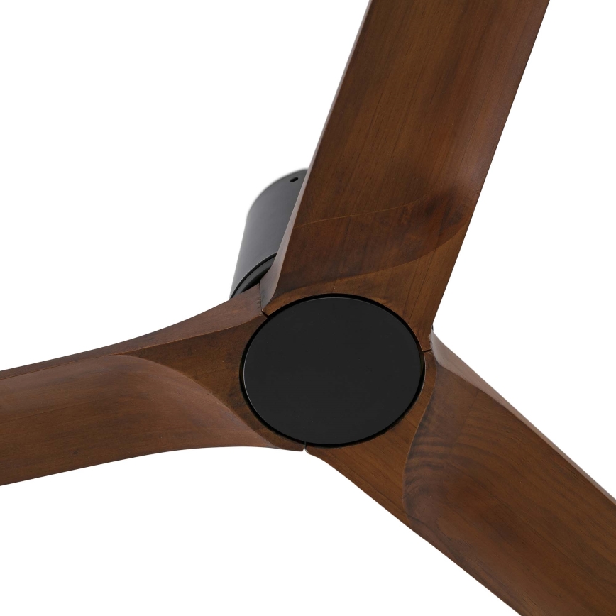 FARO 33839WT - Ventilateur de plafond HEYWOOD TUB L pin/noir Ø 132 cm Wi-Fi Tuya + télécommande