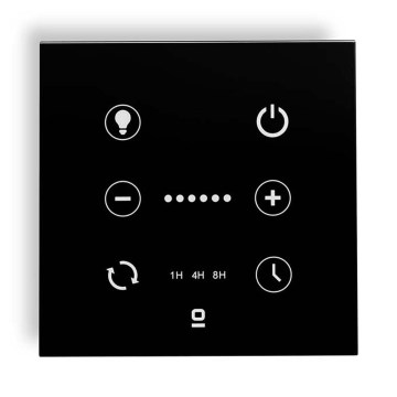 FARO 33988 - Commande murale tactile pour ventilateurs de plafond 230 V, noire