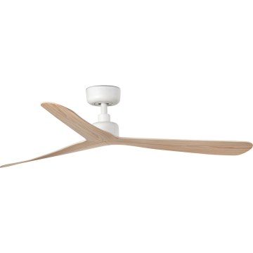 FARO 34195WT - Ventilateur de plafond ROCKER M Ø 132 cm beige/blanc Wi-Fi Tuya + télécommande
