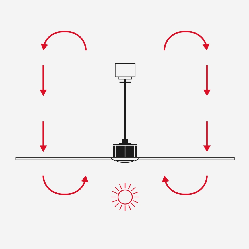 FARO 34196 - Ventilateur de plafond ROCKER M Ø 132 cm noir + télécommande