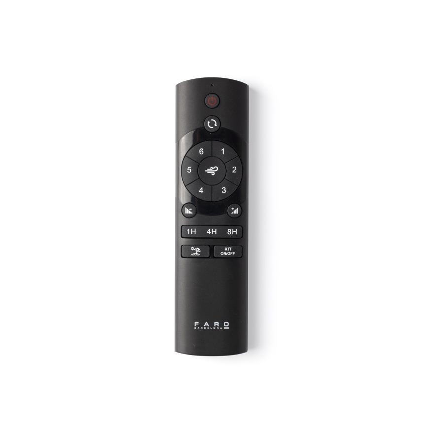 FARO 34196 - Ventilateur de plafond ROCKER M Ø 132 cm noir + télécommande