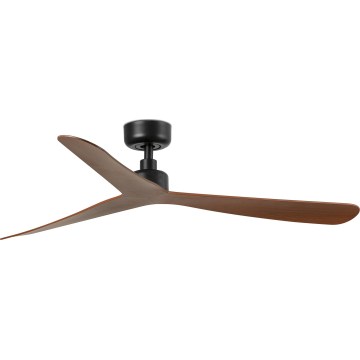 FARO 34197WT - Ventilateur de plafond ROCKER M Ø 132 cm marron/noir Wi-Fi Tuya + télécommande
