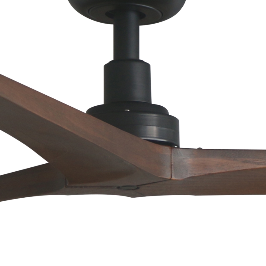 FARO 34276WP - Ventilateur de plafond KLIM L noyer/noir d. 150 cm SMART + Télécommande