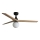 FARO 34283WT-11L - Ventilateur de plafond KLIM M 1xE27/15W/230V pin/noir Ø 125 cm Wi-Fi Tuya + télécommande