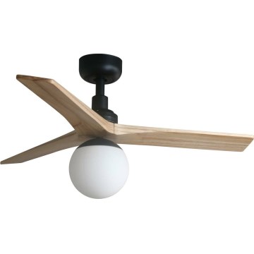 FARO 34284WT-11L - Ventilateur de plafond KLIM S 1xE27/15W/230V pin/noir Ø 92,5 cm Wi-Fi Tuya + télécommande