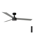 FARO 34286-1TW - ventilateur de plafond dimmable CRUISER L LED/18W/230V 2700/3000/4000K Ø 132 cm noir/gris + télécommande