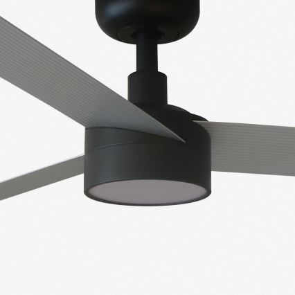 FARO 34286-1TW - ventilateur de plafond dimmable CRUISER L LED/18W/230V 2700/3000/4000K Ø 132 cm noir/gris + télécommande