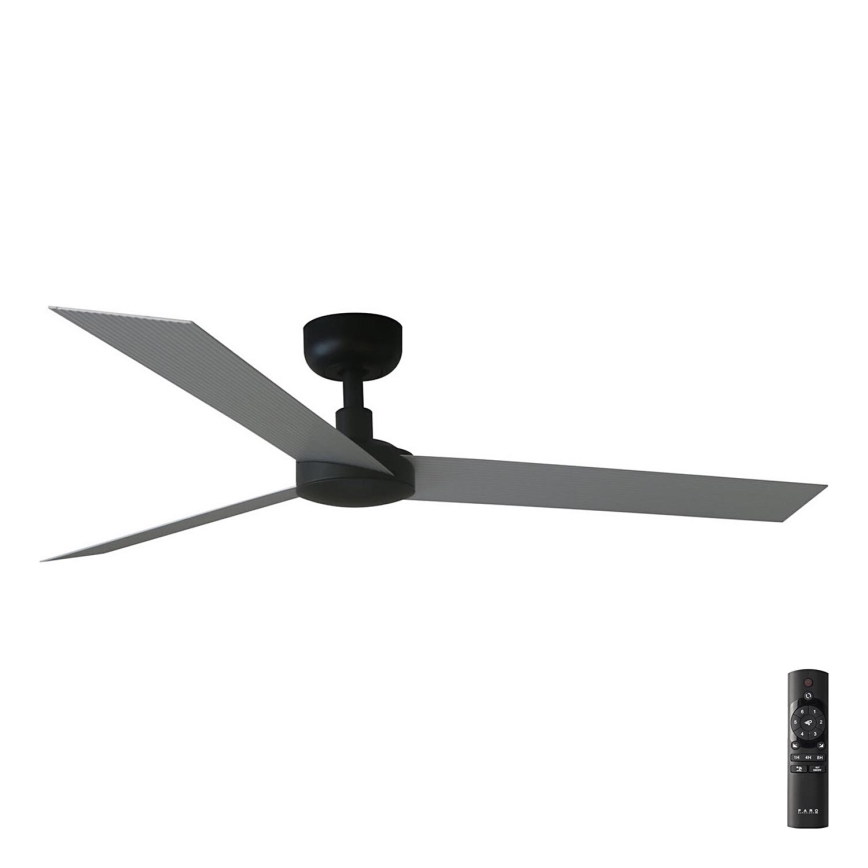 FARO 34286 - Ventilateur de plafond CRUISER L noir d. 132 cm + télécommande