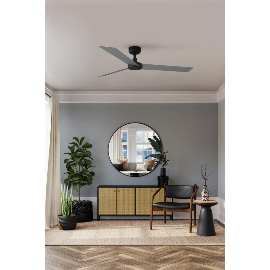 FARO 34286 - Ventilateur de plafond CRUISER L noir d. 132 cm + télécommande