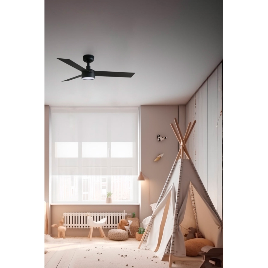 FARO 34289-1TW - Ventilateur de plafond dimmable à LED CRUISER S LED/18W/230V 2700/3000/4000K Ø 106 cm noir + télécommande