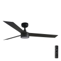 FARO 34291-1TW - Ventilateur de plafond LED dimmable CRUISER LED/20W/230V 2700/3000/4000K Ø 132 cm noir + télécommande
