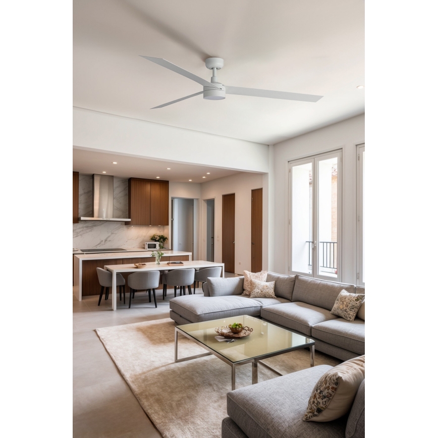 FARO 34292-1TW - Ventilateur CRUISER dimmable LED/20W/230V 2700/3000/4000K, Ø 160 cm, blanc + télécommande
