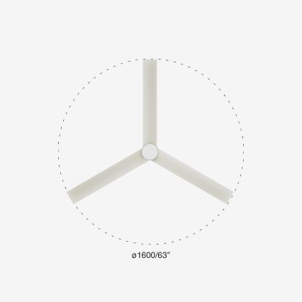 FARO 34292-1TW - Ventilateur CRUISER dimmable LED/20W/230V 2700/3000/4000K, Ø 160 cm, blanc + télécommande