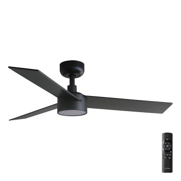 FARO 34296-1TW - ventilateur de plafond LED dimmable RUDDER S LED/18W/230V 2700/3000/4000K Ø 106 cm noir + télécommande