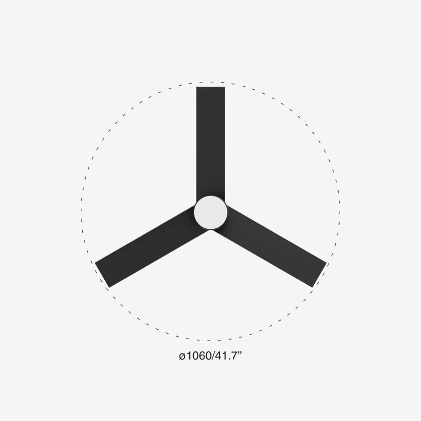 FARO 34296-1TW - ventilateur de plafond LED dimmable RUDDER S LED/18W/230V 2700/3000/4000K Ø 106 cm noir + télécommande