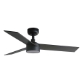FARO 34296WT1S - Ventilateur de plafond dimmable RUDDER S à LED/18W/230V 2700/3000/4000K Ø 106 cm brun/noir Wi-Fi Tuya + télécommande