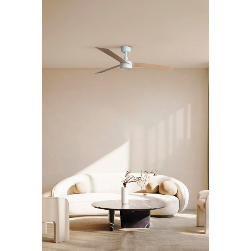 FARO 34297-1TW - Ventilateur LED dimmable RUDDER L LED/20W/230V 2700/3000/4000K Ø132 cm + télécommande