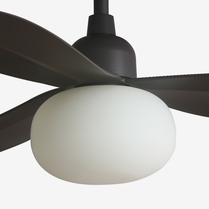 FARO 34301-11L - Ventilateur de plafond PALMA 1xE27/15W/230V marron Ø 129 cm IP44 + télécommande