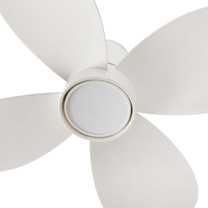FARO 34315WT - Ventilateur de plafond à intensité variable KLOVER TUB S LED/20W/230V 2700/4000/6500K blanc d. 80 cm Wi-Fi Tuya + Télécommande
