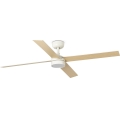 FARO 34355WT-1TW - Ventilateur de plafond LED dimmable RUDDER L LED/18W/230V 2700/3000/4000K blanc/beige Ø 132 cm Wi-Fi Tuya + télécommande