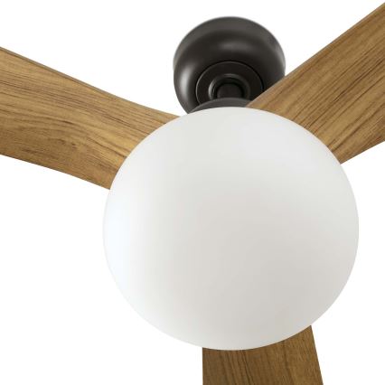 FARO 34360WT-11L - Ventilateur de plafond OUTWOOD L 1xE27/15W/230V marron/noir Ø 150 cm Wi-Fi Tuya IP44 + télécommande