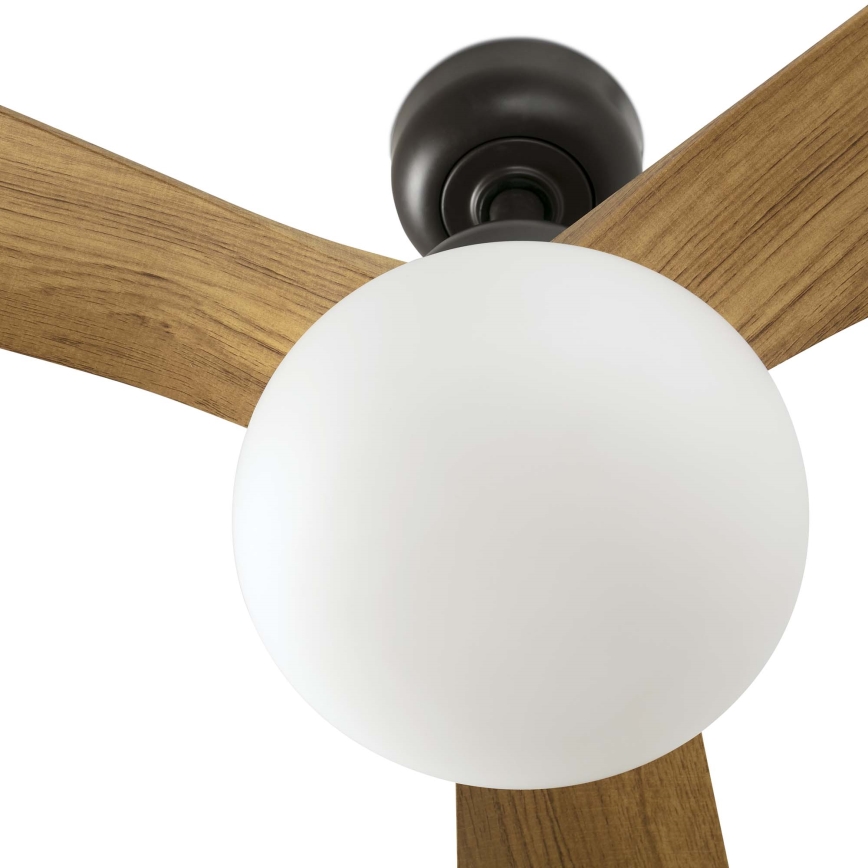 FARO 34360WT-11L - Ventilateur de plafond OUTWOOD L 1xE27/15W/230V marron/noir Ø 150 cm Wi-Fi Tuya IP44 + télécommande
