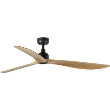 FARO 34360WT - Ventilateur de plafond OUTWOOD L marron/noir Ø 150 cm Wi-Fi Tuya IP44 + télécommande