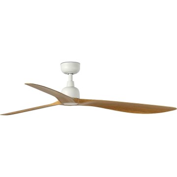 FARO 34361WT - Ventilateur de plafond OUTWOOD L marron/blanc Ø 150 cm Wi-Fi Tuya IP44 + télécommande