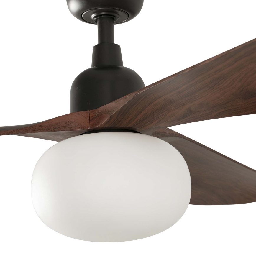 FARO 34362WT-11L - Ventilateur de plafond OUTWOOD L 1xE27/15W/230V brun/noir diamètre 150 cm Wi-Fi Tuya IP44 + télécommande