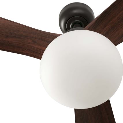 FARO 34362WT-11L - Ventilateur de plafond OUTWOOD L 1xE27/15W/230V brun/noir diamètre 150 cm Wi-Fi Tuya IP44 + télécommande
