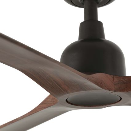 FARO 34362WT - Ventilateur de plafond OUTWOOD L marron/noir diam. 150 cm Wi-Fi Tuya IP44 + télécommande