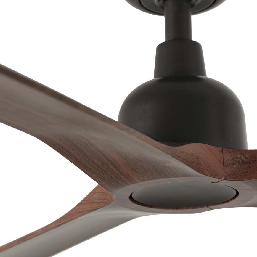 FARO 34362WT - Ventilateur de plafond OUTWOOD L marron/noir diam. 150 cm Wi-Fi Tuya IP44 + télécommande