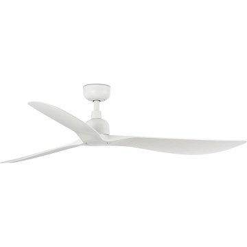 FARO 34363WT - Ventilateur de plafond OUTWOOD L blanc diam. 150 cm Wi-Fi Tuya IP44 + télécommande