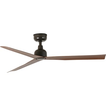 FARO 34372WT - Ventilateur de plafond MARINE M Ø 125 cm marron/noir IP44 Wi-Fi Tuya + télécommande