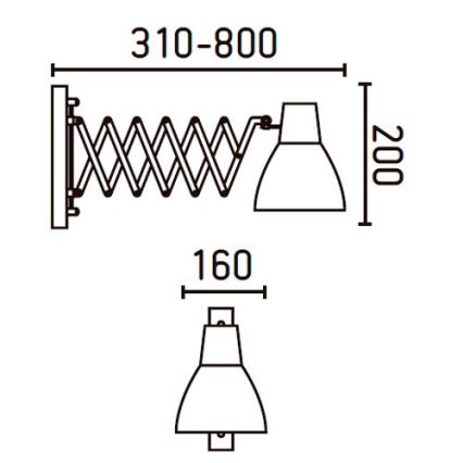 FARO 40062 - Applique murale PETRA 1xE14/40W/230V