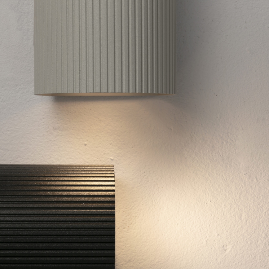 FARO 40528 - Applique murale SOLE 1xGU10/8W/230V gris ondulé arrondi