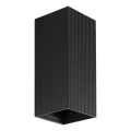 FARO 40566 - Applique murale SOLE 2xGU10/8W/230V noir ondulé carré