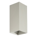 FARO 40567 - Applique murale SOLE 2xGU10/8W/230V gris ondulé carré