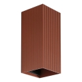 FARO 40568 - Applique murale SOLE 2xGU10/8W/230V brique ondulé carré