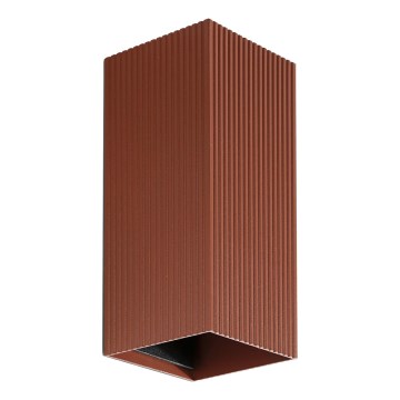 FARO 40568 - Applique murale SOLE 2xGU10/8W/230V brique ondulé carré