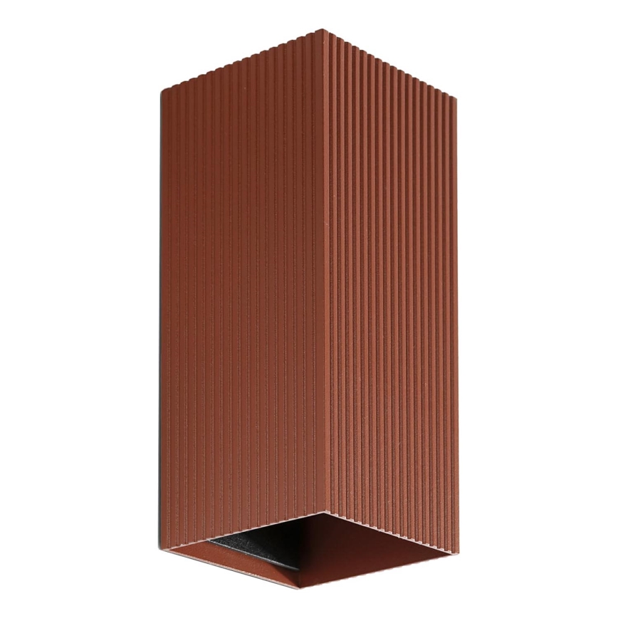 FARO 40568 - Applique murale SOLE 2xGU10/8W/230V brique ondulé carré
