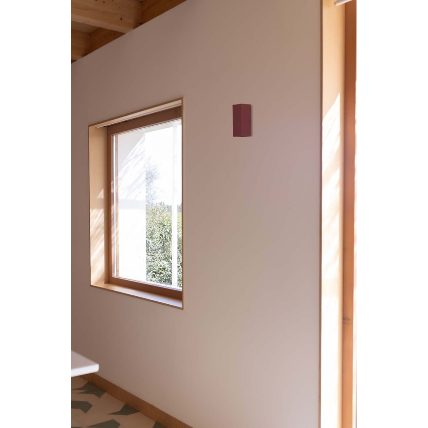 FARO 40568 - Applique murale SOLE 2xGU10/8W/230V brique ondulé carré