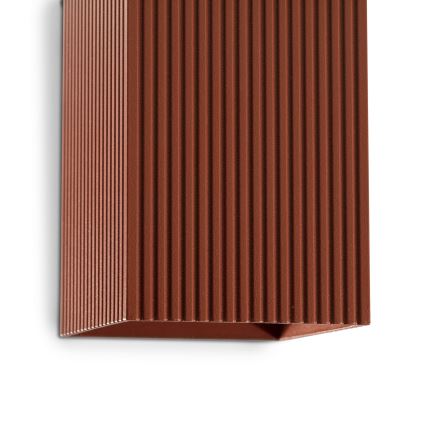 FARO 40568 - Applique murale SOLE 2xGU10/8W/230V brique ondulé carré