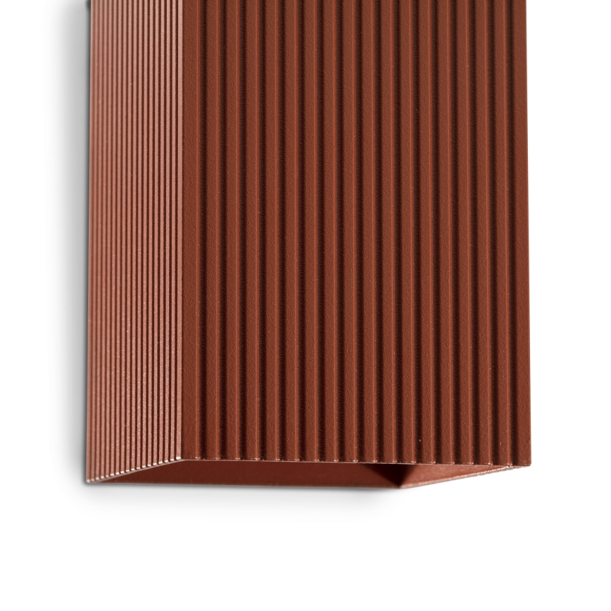 FARO 40568 - Applique murale SOLE 2xGU10/8W/230V brique ondulé carré