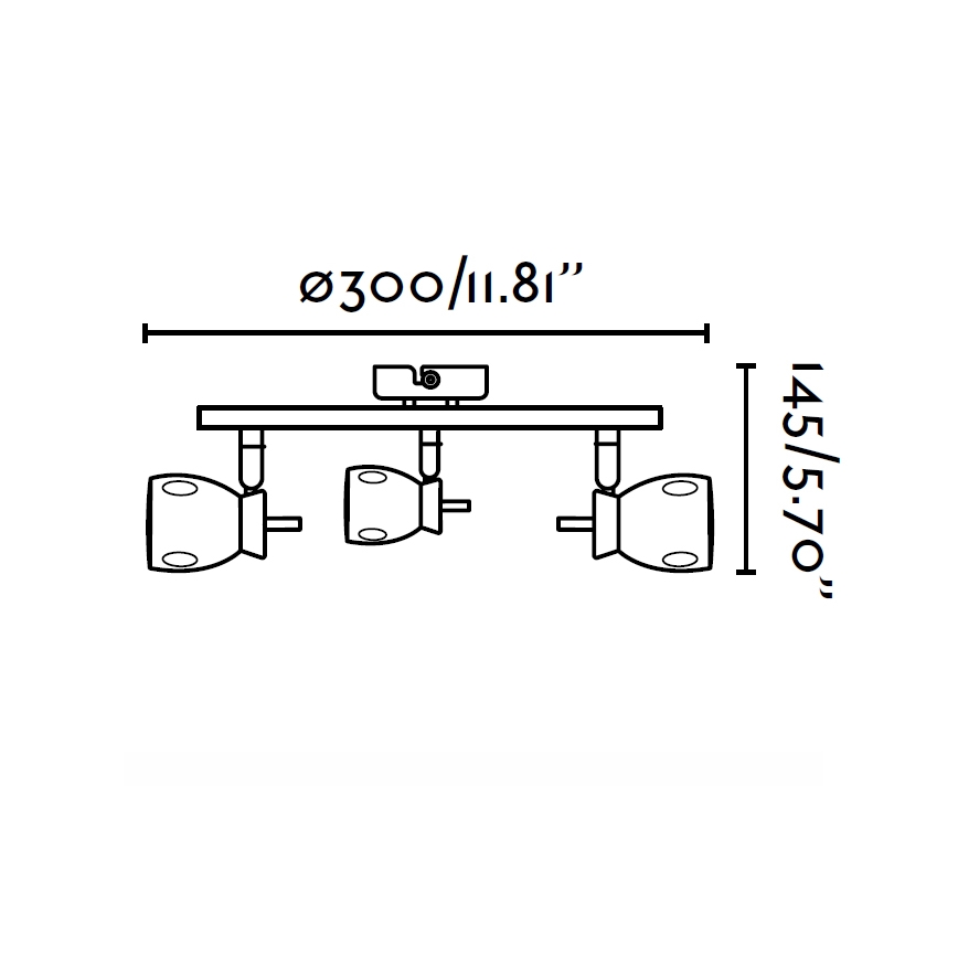 FARO 40887 - Plafonnier MIKA 3xGU10/50W/230V