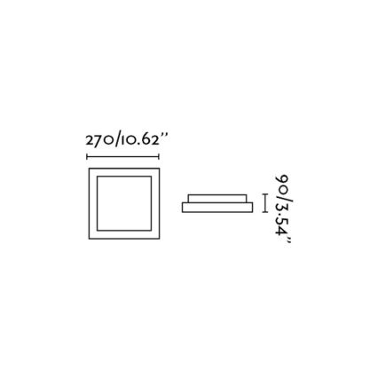 FARO 62983 - Plafonnier salle de bain TOLA 1 1xE27/20W/230V IP44