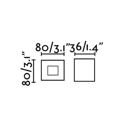 FARO 70273 - Spot LED d'extérieur à encastrer DART-1 LED/2W/230V IP65
