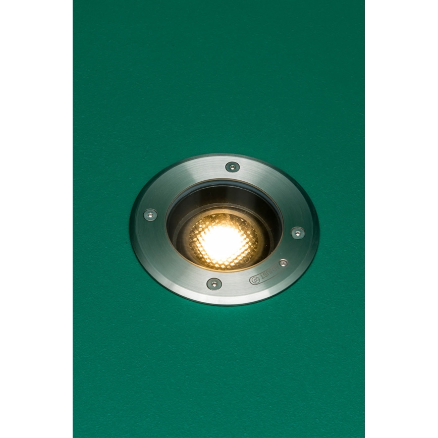 FARO 70310 - Luminaire encastré extérieur GEISER 1x GU10/8W/230V IK08 IP67 acier inoxydable